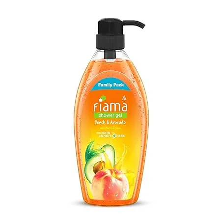 Fiama Shower Gel Peach Avocado Body Wash with Skin Conditioners for Moisturised Skin 900 ml bottle Family pack