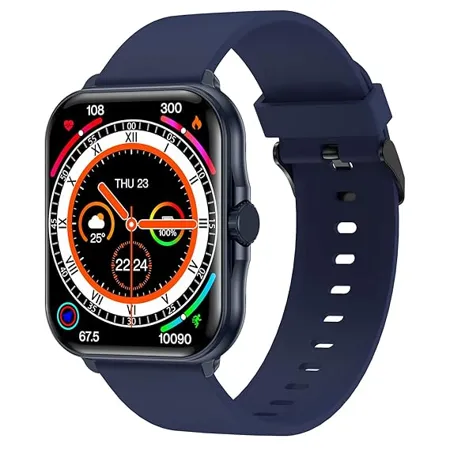 Fire Boltt Eterno 1 99 Largest Display Bluetooth Calling Smartwatch with 1184mm Display Area AI Voice Assistant 120 Sports Modes Yoga with Smart Split Screen to Toggle Blue 