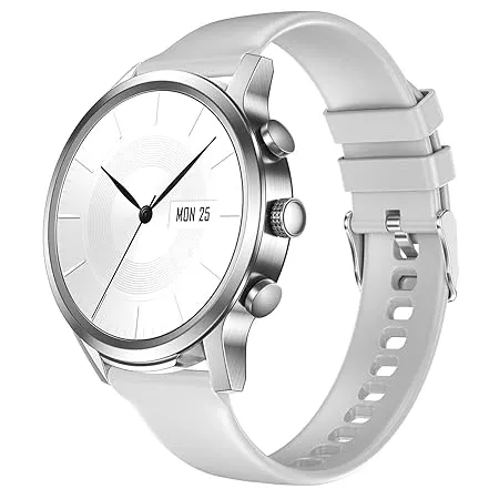 Fire Boltt Infinity 1 6 Round Display Smart Watch 400 400 Pixel High Resolution Bluetooth Calling with Voice Assistance 300 Sports Modes Internal Storage of 4GB to Store 300 Songs Silver 