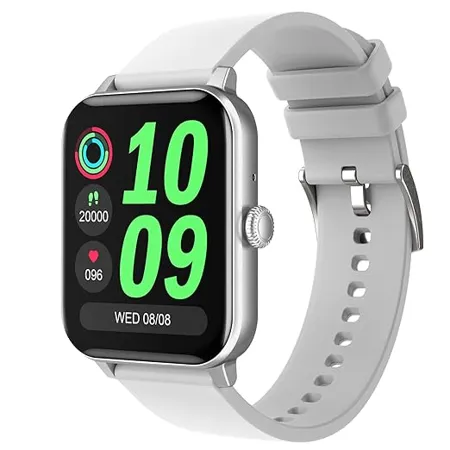 Fire Boltt Ninja Calling 1 69 Bluetooth Calling Smart Watch Dial Pad Speaker AI Voice Assistant with 450 NITS Peak Brightness Wrist Gaming 100 Watch Faces with SpO2 Multiple Sports Silver 