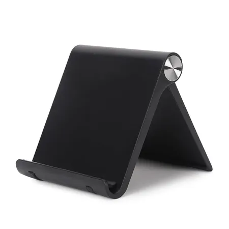 Florican Portable Foldable Mobile Holder for All Smartphones for Office Desk Home Black 