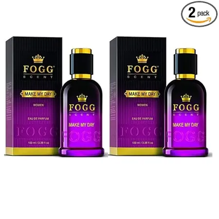 Fogg Scent Make My Day Perfume Spray for Women Long Lasting Fresh Powerful Fragrance Eau de Parfum 2 x 100 ml Pack Of 2 