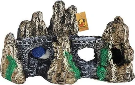 Foodie Puppies Natural Looking Environment Underwater Underwater Bridge Aquarium Decoration Ornaments Toy for Fish Tank Color May Vary Brown Hills 6cm x 6cm x 10cm 