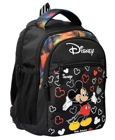 Fun Homes Disney Mickey Mouse 15 Inch Waterproof Polyster School Bag Backpack for Kids Black Fun0771 