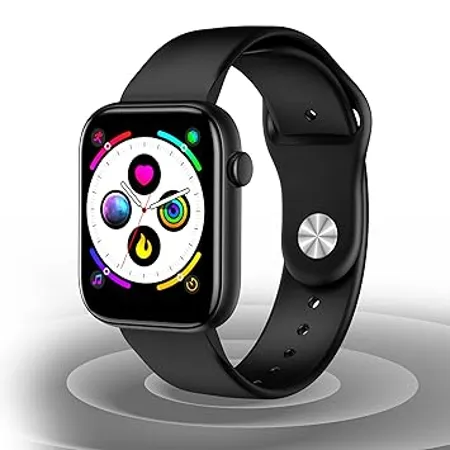 GIONEE STYLFIT GSW11 Smartwatch with Large 1 8 IPS Display SpO2 Stress Monitor Heart Rate Monitor 200 Watch Faces Ebony Black 