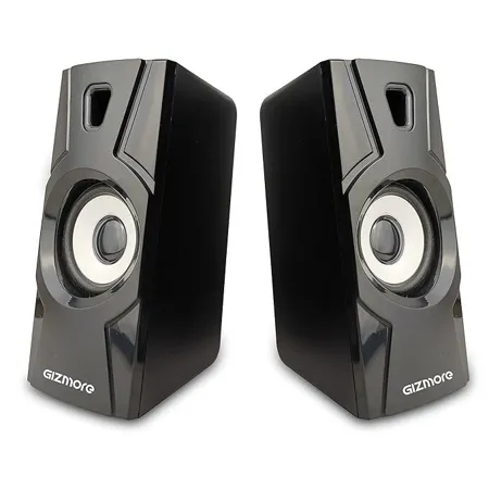GIZMORE GIZ Twin 2010 10 Watt 2 0 Channel USB Multimedia Speaker Black 
