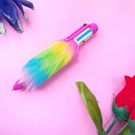 GLUN 6 in 1 Colour Furry Pen for Kids