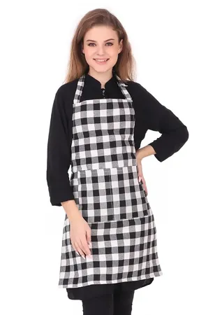 GLUN Waterproof Unisex Kitchen Apron with Center Pocket and Adjustable Neck Belt