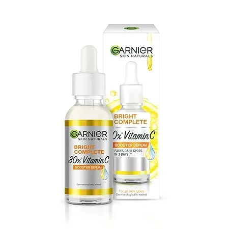 Garnier Skin Naturals Face Serum Increases Skin s Glow Instantly and Reduces Spots Overtime Bright Complete Vitamin C Booster 30 ml
