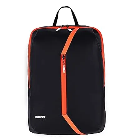 Gear LITE 15L Water Resistant Casual Backpack School Bag for Men Women Black Neon Orange 