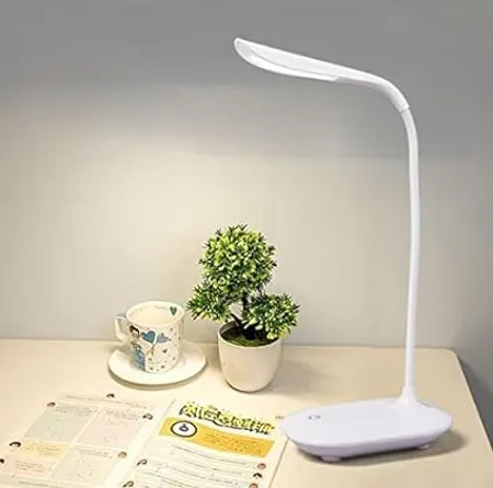 Gesto Battery Operated Table Lamp for Study Led Light Touch Control Eye Caring Desk Lamp for Work from Home Portable Reading Light Assorted Color Plastic Pack of 1 