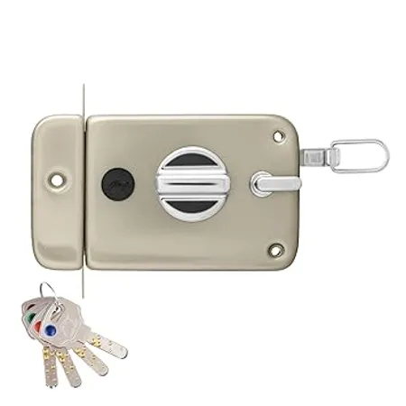Godrej Locks Ultra XL Twinbolt 1CK Satin Nickel Alloy Steel Combination Door Lock 6082 Inside opening Silver Pack of 1 