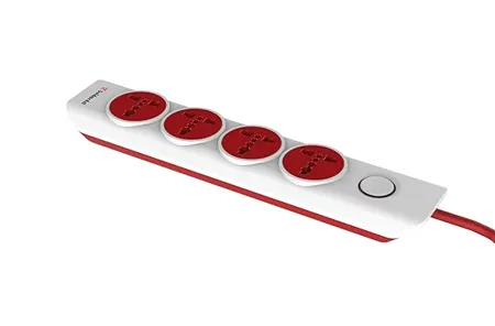 Goldmedal i Design 4x1 Power Strip with 4 Intl Sockets Master Switch Indicator and 2m cord 
