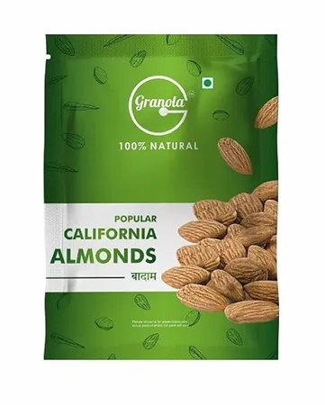 Granola Popular California Almonds 1kg Dried Premium Badam Giri High in Fiber Boost Immunity Real Nuts Gluten Free Zero Cholesterol