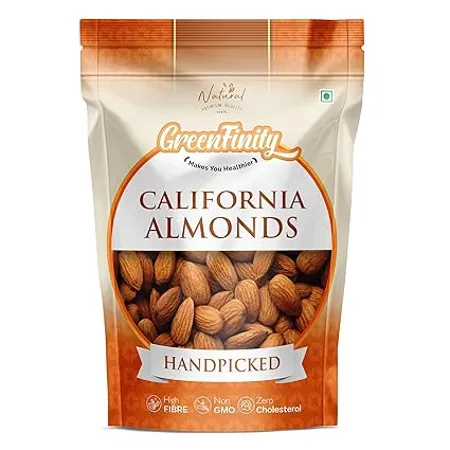 GreenFinity Fresh Almonds 500gm Badam Healthy and Tasty Dry Fruits Delicious Snacks