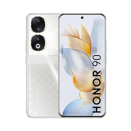 HONOR 90 Diamond Silver 8GB 256GB India s First Eye Risk Free Display 200MP Main 50MP Selfie Camera Segment First Quad Curved AMOLED Screen Without Charger