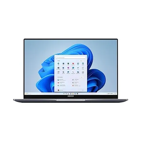 HONOR MagicBook 14 AMD Ryzen 5 5500U 14 inch 35 56 cm FHD IPS Anti Glare Thin and Light Laptop 8GB 512GB PCIe SSD Windows 11 Fingerprint Login Metal Body Backlit KB 1 38Kg Gray NobelM WDQ9BHNE