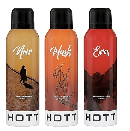 HOTT Deodorant 200ml Pack of 3 200 ml each 