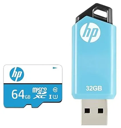 HP 64GB Class 10 MicroSD Memory Card HP MSDCWAU1 64GB v150w 32GB USB 2 0 Flash Drive Blue 
