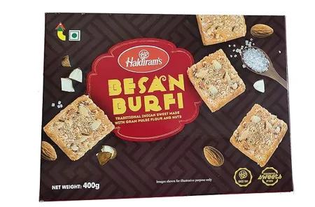 Haldiram s Besan Burfi 400g Indian Sweets Diwali Gift Pack Traditional Indian Sweet Made with Nuts Gram Pulse Flour