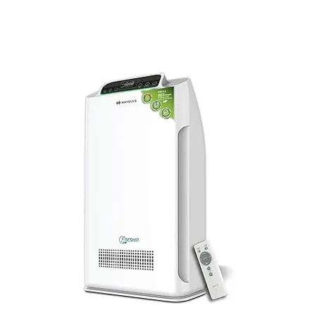 Havells Freshia AP 40 80 Watt Air Purifier with Remote White Black Activated Carbon