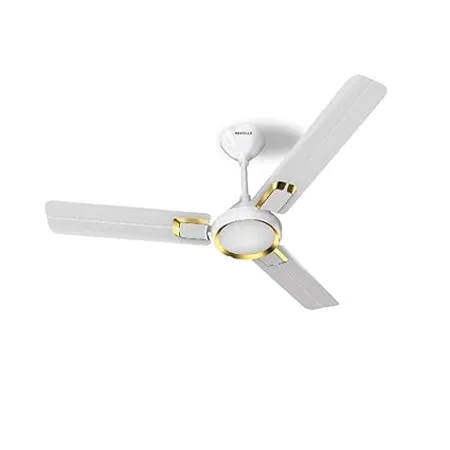 Havells Glaze 1200mm 1 Star Energy Saving Ceiling Fan Elegant White Gold Pack of 1 