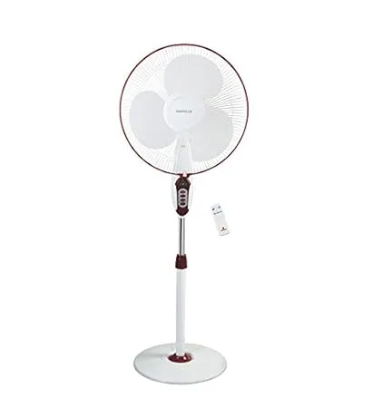 Havells Sprint LED with Remote 400mm Pedestal Fan Red 