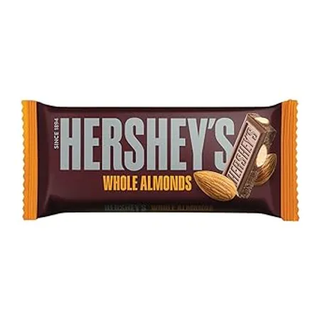 Hershey S Whole Almonds Bar A Crunchy Chocolaty Treat 100g
