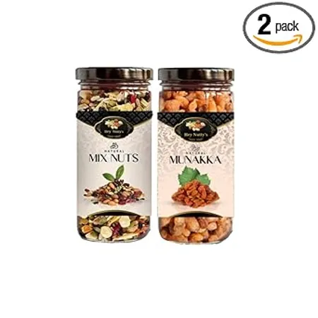 Hey Nutty s Natural Dried Mixnuts and Munakka 500g Each Premium Mixnuts Munakka Delicious Healthy Snack