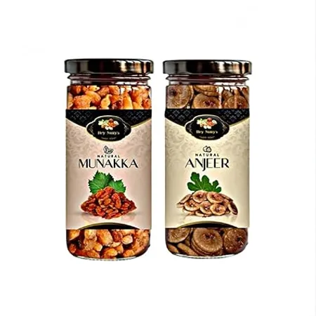 Hey Nutty s Natural Dried Munakka And Afghani Anjeer 500g Each Premium Golden Raisins Figs Delicious Healthy Snack
