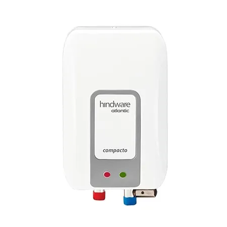Hindware Atlantic Compacto 3 Litre Instant Water Heater With Stainless Steel Tank Robust Construction Pressure Relief Valve And I Thermostat Feature White And Grey Wall Mounting