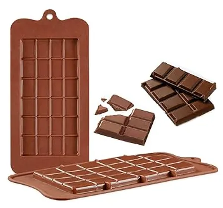 Hotmark 24 Cavity Chocolate Bar Flexible Silicone Mold Chocolate Cake Mould Pack of 2 