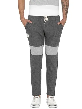 Hubberholme Men s Slim Fit All Season Wear Cotton Track Pants Trackpant with Drawstring Elastic Waistband Lower for Jogging Gym Sports Dailywear