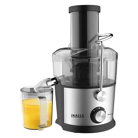 INALSA Electric Juicer for Fruits Vegetables Centrifugal Juicer 900 Watt Duronic 900 Juicer Mesh with SS Sieve Extra Large Feeding Tube 1 L Pulp Collector 1L Juicer jar with Lid2 Year Warranty