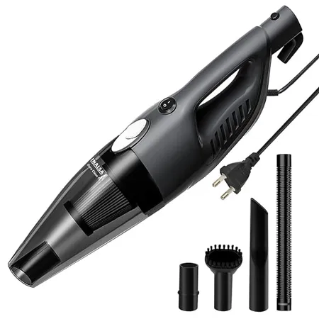 INALSA Vaccum Cleaner Handheld 800W High Powerful Motor Dura Clean with HEPA Filtration Strong Powerful 16KPA Suction Lightweight Compact Durable Body Includes Multiple Accessories Grey Black 