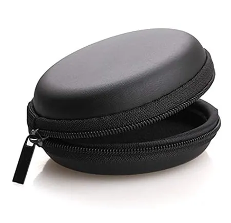 Inefable Earphone Headphone Case Pouch Cover Carrying Case for Earphones Headset Pen Drives SD Cards All Mobile Accessories Black Pack of 1 