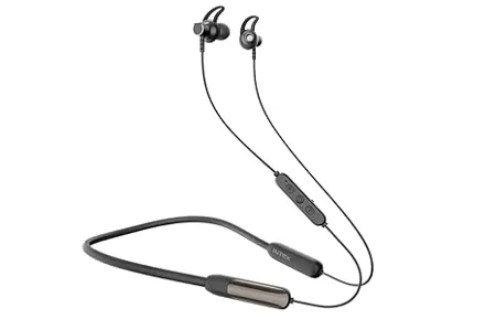 Intex Musique Play Bluetooth in Ear Wireless Neckband with Up to 50H Playtime ASAP Charge Dual Connectivity Inbuilt AI Assistant and Magnet Earbuds Lock Metallic Brown 