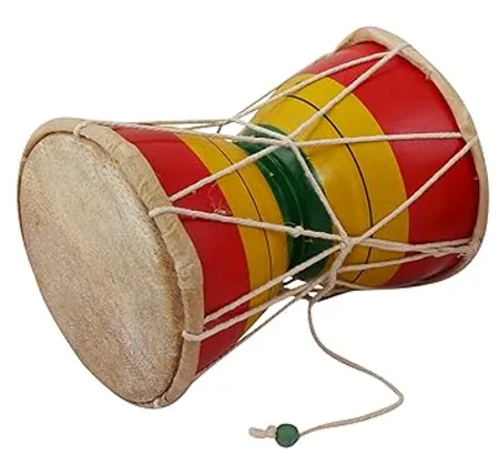 JUAREZ NDM6 Nawaab 6 Inch Damru Hand Percussion Handmade Indian Musical Instrument