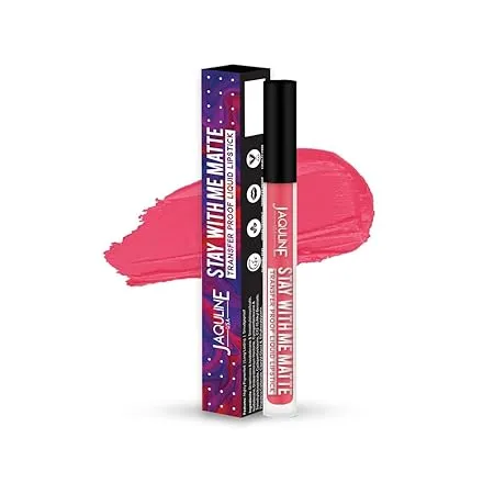 Jaquline USA Stay With Me Liquid Lipstick Play Girl 3ml Matte Long lasting Highly pigmented Smudge proof Transfer proof 12 hours stay