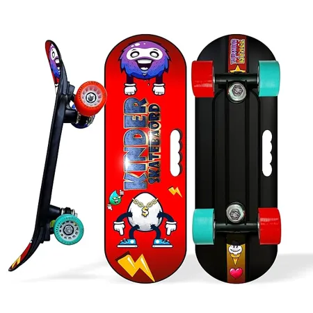 Jaspo Dragon Fire Light Weight Fiber Skateboard Casterboard Cruiserboard for Beginners Learners and Training Purpose for All Age Group Girls Boys Kids Teens Adults Multiple Designs Size 