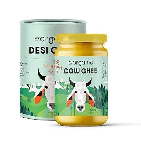 Jivo A2 Ghee 100 Pure Natural Healthy Vedic Bilona Method Immunity Booster Improves Functioning of Heart Promotes Brain Power 500 GM Pack of 1 