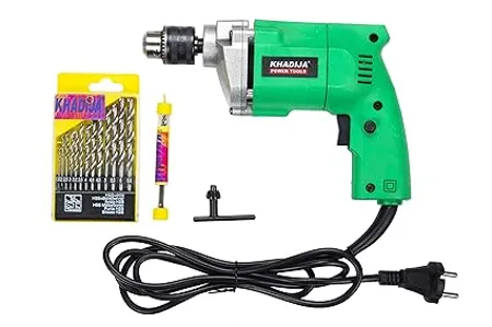 KHADIJA Drill Machine 10mm With Free 13Pcs HSS Drill Bits 1Pc Masonary Bit Combo 6 Months Warranty