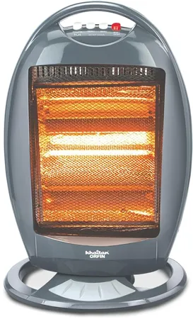 KHAITAN ORFIN KO 2013 1200 Watt 3 Rod Halogen Heater 1200 Watts Grey 