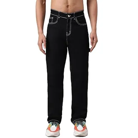 KOTTY Men Regular Fit Mid Rise Solid Jeans