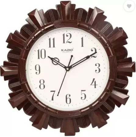 Kadio Analog 31 5 cm X 31 5 cm Wall Clock Maroon with Glass Standard 