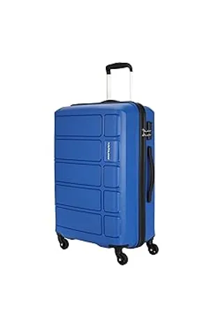 Kamiliant by American Tourister Harrier 78 Cm Large Check in Polypropylene PP Hard Sided 4 Wheels Spinner Wheels Luggage Suitcase Trolley Bag Blue 