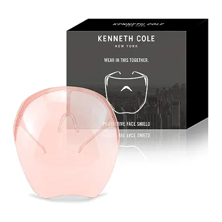 Kenneth Cole Gogglestyle Face Shield with 180 Safety Coverage Unisex Protective Pink One Size KCFSHLDPNK 