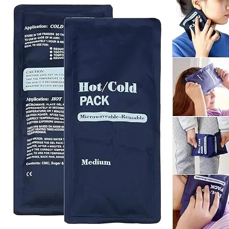 Kesariyaji Reusable Hot Cold Soft and Flexible Gel Ice Pack for Pain Relieving Blue Color 