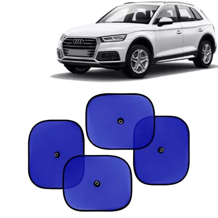 Kingsway Car Window Curtain Sticky Sun Shades for Audi Q5 2015 Onwards Model Universal Fit Sunshades for Side Window Rear Window Color Blue 4 Pieces