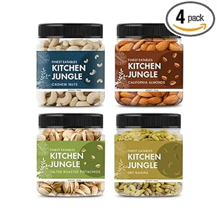 Kitchen Jungle Dry Fruits Combo Pack 250g 4 1kg Almonds Cashews Pistachios Raisins All Premium 